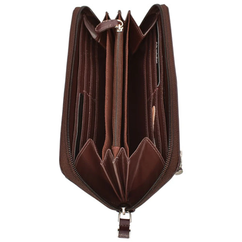 Portefeuille avec fentes pour cartes en cuir véritable de Club Rochelier - Bourgogne