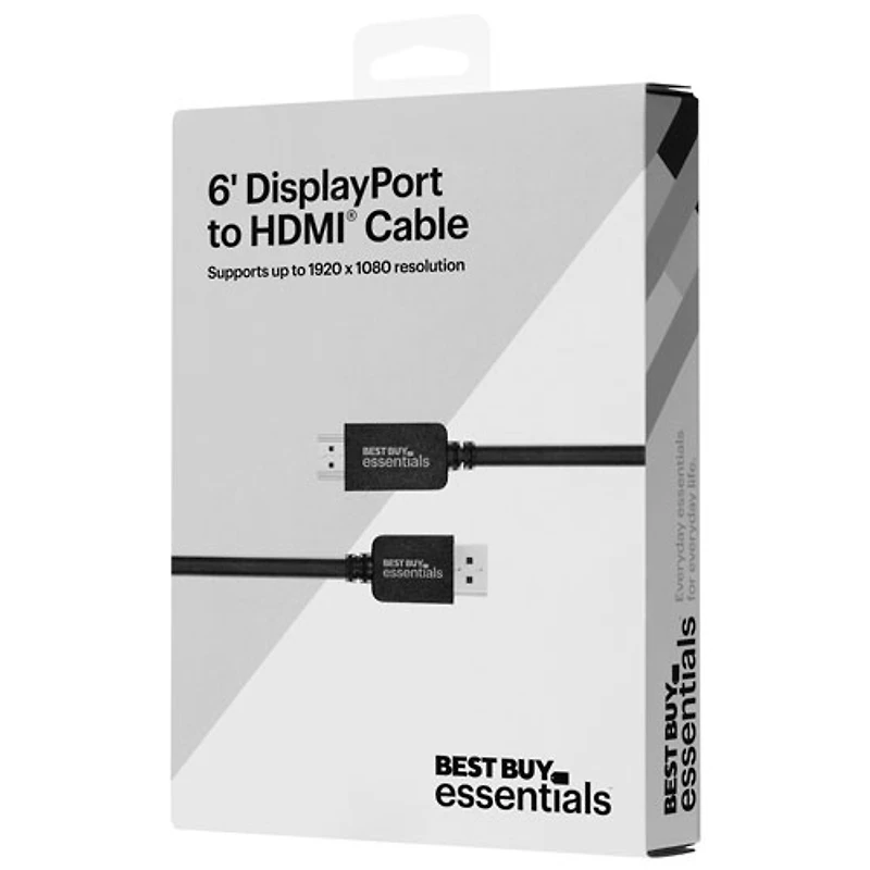 Best Buy Essentials 1.8m (6 ft.) DisplayPort to HDMI Cable (BE-PCDPHD6-C) - Only at Best Buy