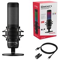 HyperX QuadCast S RGB USB Condenser Microphone - Black