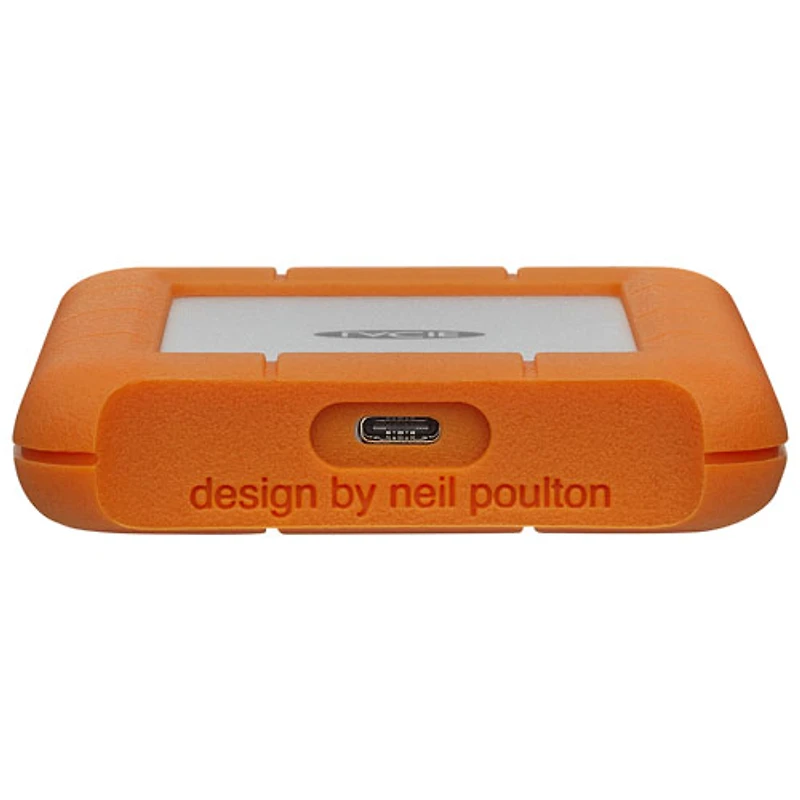 Disque dur externe portatif USB-C de 5 To Rugged de La Cie pour PC/Mac (STFR5000800) - Orange
