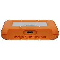 Disque dur externe portatif USB-C de 5 To Rugged de La Cie pour PC/Mac (STFR5000800) - Orange