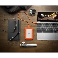 Disque dur externe portatif USB-C de 5 To Rugged de La Cie pour PC/Mac (STFR5000800) - Orange