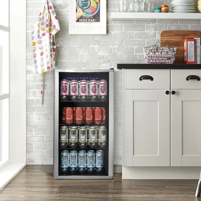 Danby 3.5 Cu. Ft. Freestanding 120-Can Beverage Centre (DBC121A1BLP) - Platinum - Only at Best Buy
