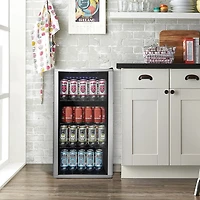 Danby 3.5 Cu. Ft. Freestanding 120-Can Beverage Centre (DBC121A1BLP) - Platinum - Only at Best Buy