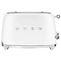 Smeg 50's Style Retro Toaster - 2-Slice - Matte White