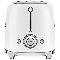 Smeg 50's Style Retro Toaster - 2-Slice - Matte White