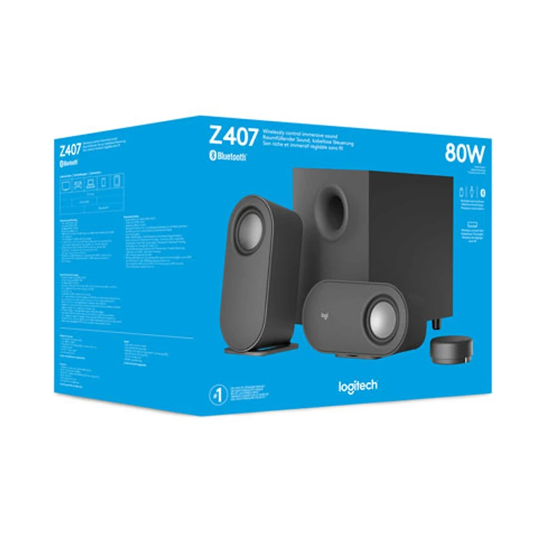 Logitech Z407 Bluetooth 2.1 Computer Speaker System