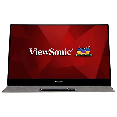 Moniteur à écran tactile DEL IPS HD intégrale 60 Hz GàG 6,5 ms de 15,6 po de Viewsonic (TD1655) - Argenté