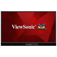 Moniteur DEL IPS HD intégrale 60 Hz GàG 6,5 ms de 15,6 po de ViewSonic (VG1655) - Argenté