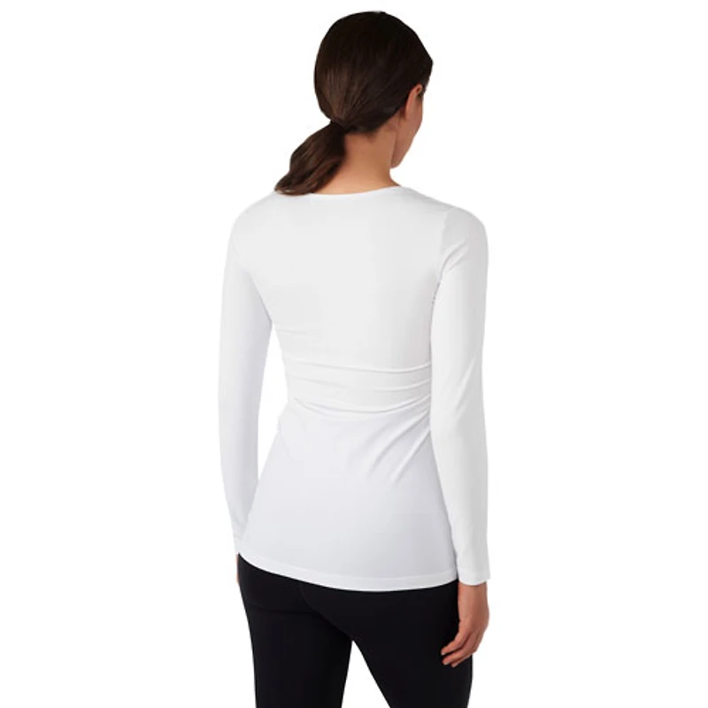 Modern Eternity Charlotte long Sleeve Nursing and Maternity Top - X-Large - White