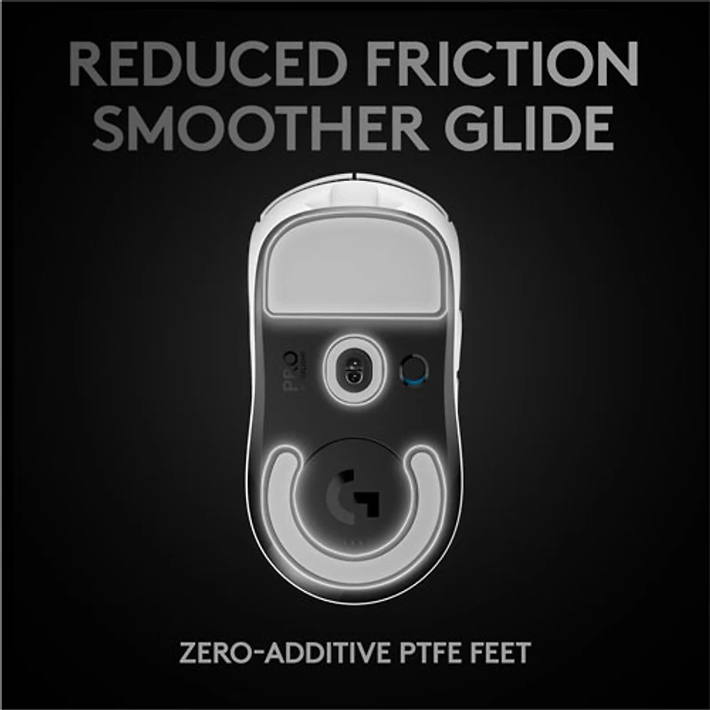 Souris de jeu optique sans fil à capteur HERO 25600 ppp G Pro X Superlight de Logitech - Blanc
