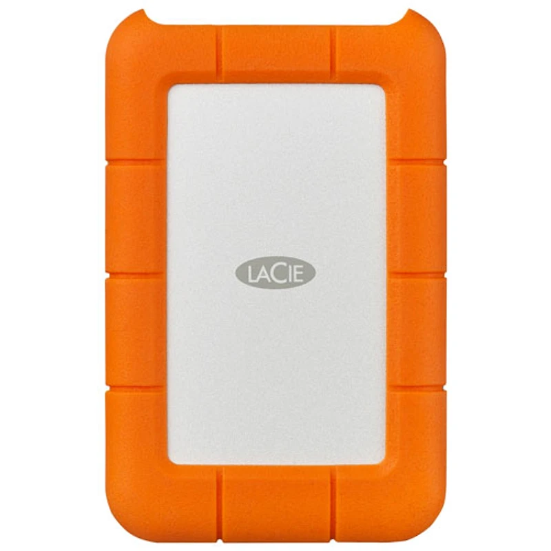 Disque dur externe portatif USB-C Rugged 2 To de LaCie pour PC/Mac (STFR2000800) - Orange
