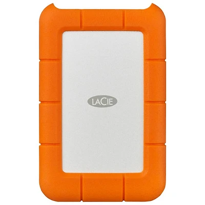 Disque dur externe portatif USB-C Rugged 2 To de LaCie pour PC/Mac (STFR2000800) - Orange