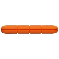 Disque dur externe portatif USB-C Rugged 2 To de LaCie pour PC/Mac (STFR2000800) - Orange