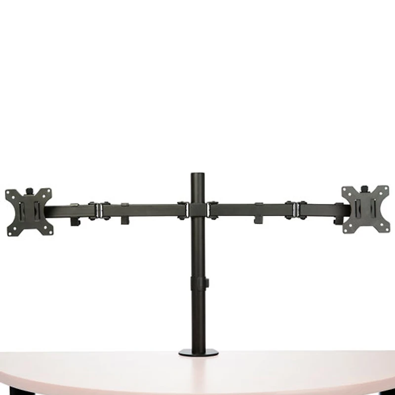 Support de bureau ergonomique à deux bras pour moniteurs de 32 po de StarTech - Noir