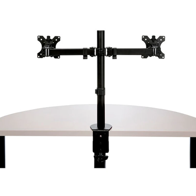 Support de bureau ergonomique à deux bras pour moniteurs de 32 po de StarTech - Noir