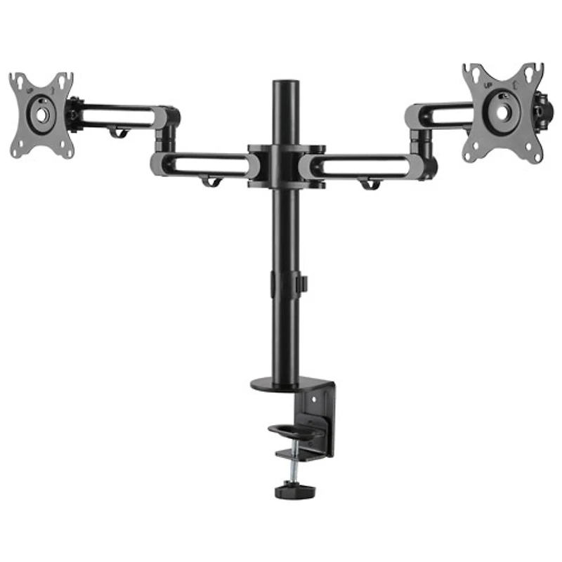 Support de bureau ergonomique à deux bras pour moniteurs de 32 po de StarTech - Noir