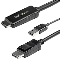 Câble HDMI 4K à DisplayPort avec alimentation USB de 2 m (6,56 pi) de StarTech (HD2DPMM2M)