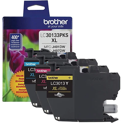 Cartouche d'encre couleur de Brother (LC30133PKS) - Paquet de 3