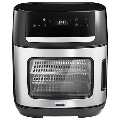 Friteuse à air chaud à pizza avec tournebroche manuelle Bella Pro - 12 l (12,6 l) - Acier inoxydable - Exclusivité Best Buy