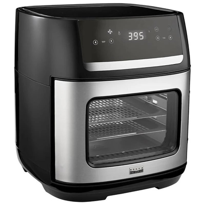 Friteuse à air chaud à pizza avec tournebroche manuelle Bella Pro - 12 l (12,6 l) - Acier inoxydable - Exclusivité Best Buy