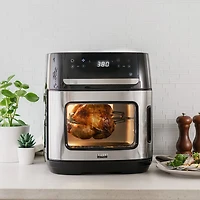 Friteuse à air chaud à pizza avec tournebroche manuelle Bella Pro - 12 l (12,6 l) - Acier inoxydable - Exclusivité Best Buy