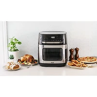 Friteuse à air chaud à pizza avec tournebroche manuelle Bella Pro - 12 l (12,6 l) - Acier inoxydable - Exclusivité Best Buy