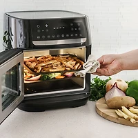 Friteuse à air chaud à pizza avec tournebroche manuelle Bella Pro - 12 l (12,6 l) - Acier inoxydable - Exclusivité Best Buy