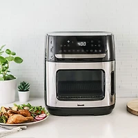Friteuse à air chaud à pizza avec tournebroche manuelle Bella Pro - 12 l (12,6 l) - Acier inoxydable - Exclusivité Best Buy