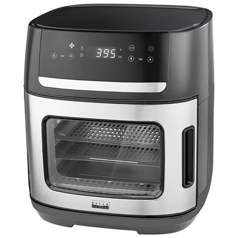 Friteuse à air chaud à pizza avec tournebroche manuelle Bella Pro - 12 l (12,6 l) - Acier inoxydable - Exclusivité Best Buy