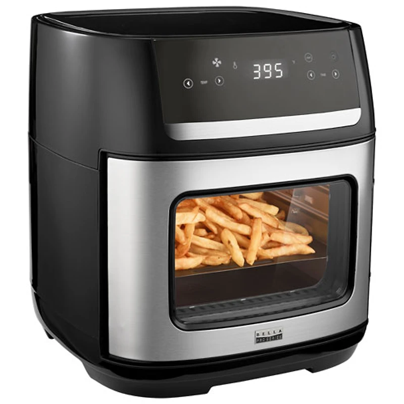 Friteuse à air chaud à pizza avec tournebroche manuelle Bella Pro - 12 l (12,6 l) - Acier inoxydable - Exclusivité Best Buy