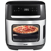 Friteuse à air chaud à pizza avec tournebroche manuelle Bella Pro - 12 l (12,6 l) - Acier inoxydable - Exclusivité Best Buy