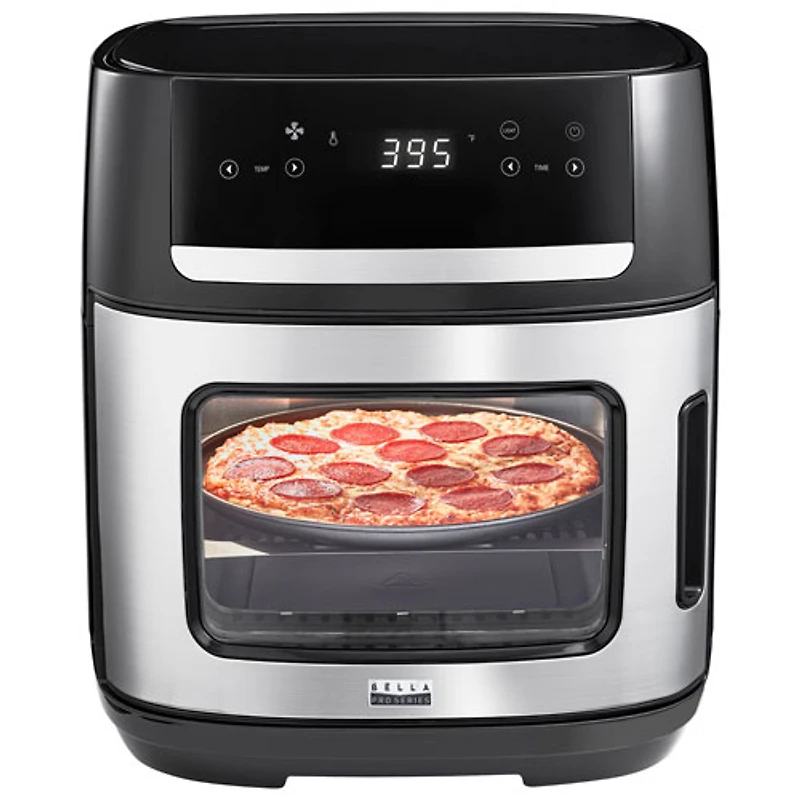 Friteuse à air chaud à pizza avec tournebroche manuelle Bella Pro - 12 l (12,6 l) - Acier inoxydable - Exclusivité Best Buy