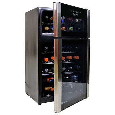 Réfrigérateur à vin autonome à deux zones pour 29 bouteilles de Koolatron
