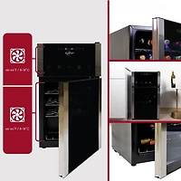 Réfrigérateur à vin autonome à deux zones pour 29 bouteilles de Koolatron