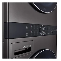 LG WashTower 5.2 Cu. Ft. HE Steam Washer & 7.4 Cu. Ft. Dryer Laundry Centre (WKEX200HBA) - Black Stainless