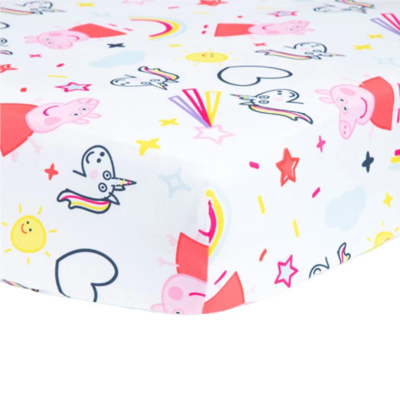 Ensemble de literie de 3 pièces pour jeune enfant Peppa Pig - Rose