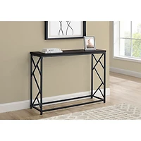 Monarch Contemporary Rectangular Console Table - Espresso/Black