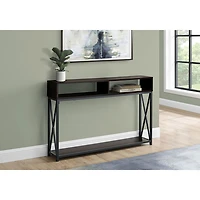 Table d'applique rectangulaire contemporaine avec 3 tablettes de Monarch - Expresso/Noir
