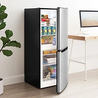 Insignia 4.9 Cu. Ft. Freestanding Compact Bottom Freezer Refrigerator (NS-CF49BMSS2-C) - Stainless Steel