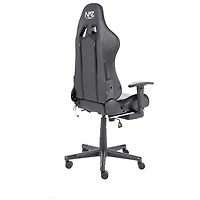 Fauteuil de jeu ergonomique à dossier haut en similicuir série Ultimate de Naz - Noir
