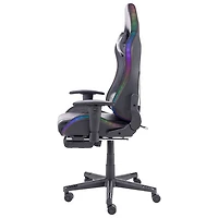 Fauteuil de jeu ergonomique à dossier haut en similicuir série Ultimate de Naz - Noir