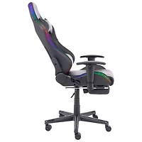 Fauteuil de jeu ergonomique à dossier haut en similicuir série Ultimate de Naz - Noir