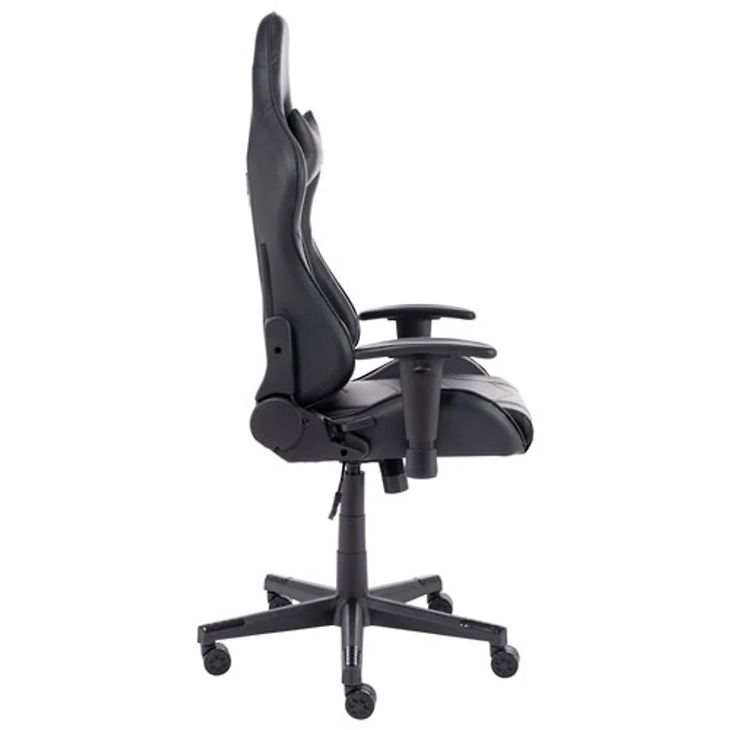Fauteuil de jeu ergonomique à dossier haut en similicuir série Pro de Naz - Noir