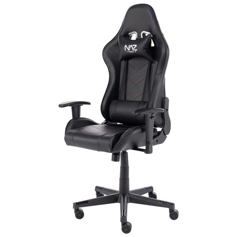 Fauteuil de jeu ergonomique à dossier haut en similicuir série Pro de Naz - Noir