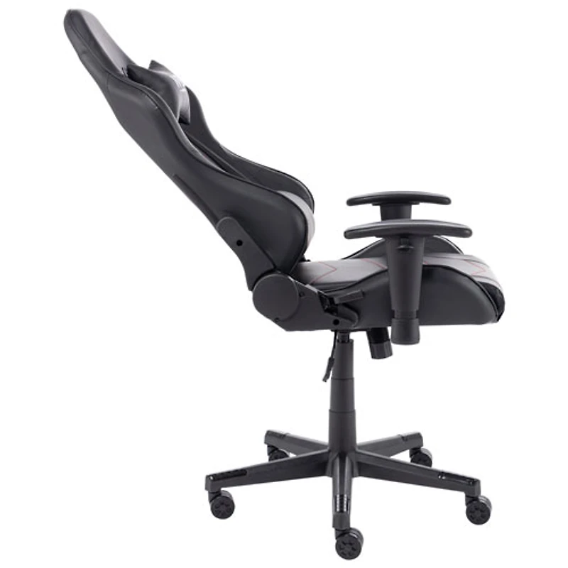 Fauteuil de jeu ergonomique à dossier haut en similicuir série Pro de Naz - Noir