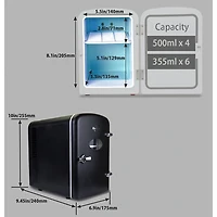 Réfrigérateur de bar autonome de 0,14 pi³ de Koolatron (KRT04-B) - Noir
