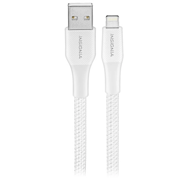Insignia 3m (10 ft.) Braided Lightning to USB-A Cable - Moon Grey