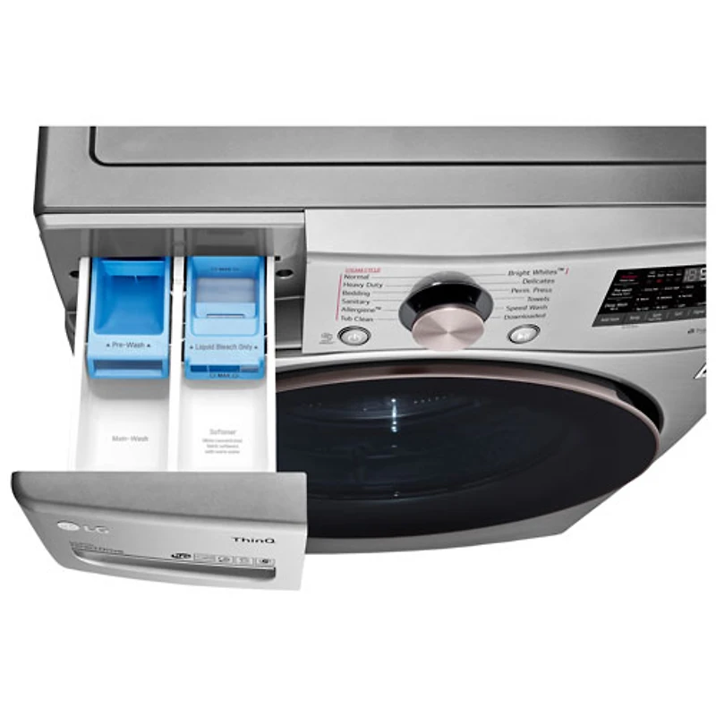 Laveuse à vapeur à chargement frontal de 5,2 pi³ de LG (WM3850HVA) - Acier graphite