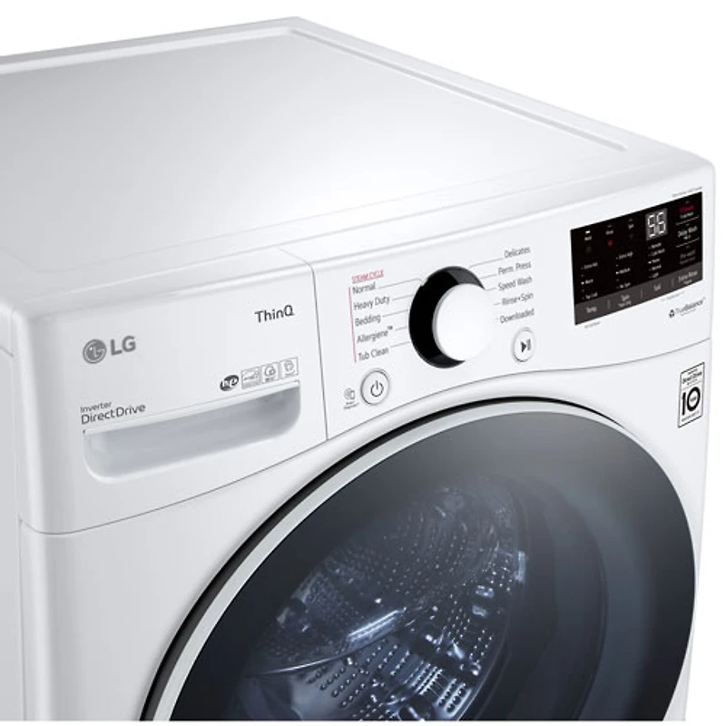 Laveuse à chargement frontal de 5,2 pi³ de LG (WM3600HWA) - Blanc